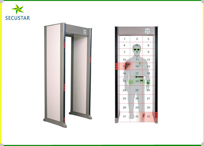 Kusen Pintu Aluminium Detektor Logam 33 Zona Pinpoint Alarm Dengan Key Switch pemasok